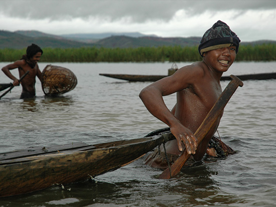 Young men fishing in Lac Alaotra (Photo by Rachel Kramer), Madagascar Conservation & Development