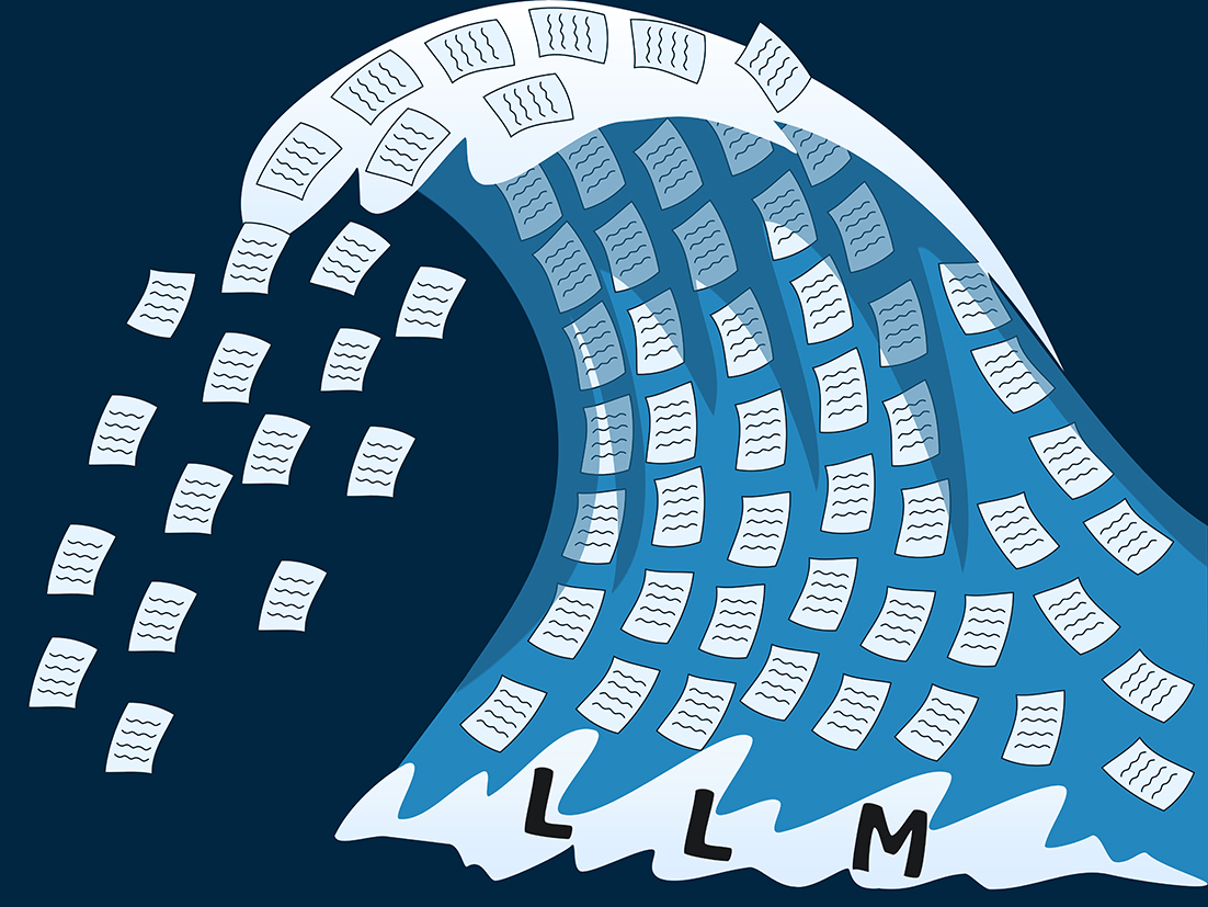 A wave of LLM-produced articles